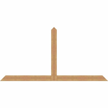 Ekena Millwork Portland Timber Gable Bracket, Western Red Cedar, 108"W x 54"H x 1 1/2"D x 5 1/2"F, 12/12 Pitch GBW108X54X0206POR00SWR